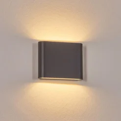 Gamas Lampe murale d´extérieur, Luminaire de salle de bain, Luminaire Up & Down, Applique murale LED Anthracite, 1 lumière