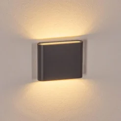 Gamas Lampe murale d´extérieur, Luminaire de salle de bain, Luminaire Up & Down, Applique murale LED Anthracite, 1 lumière