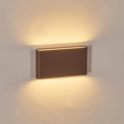 Gamas Lampe murale d´extérieur, Luminaire de salle de bain, Luminaire Up & Down, Applique murale LED Rouille, 1 lumière