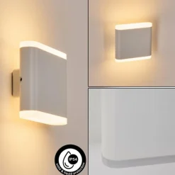 Gamas Lampe murale d´extérieur, Luminaire Up & Down, Applique murale LED Blanc, 1 lumière