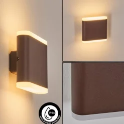 Gamas Lampe murale d´extérieur, Luminaire Up & Down, Applique murale LED Rouille, 1 lumière
