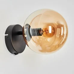 Gastor Boule lumineuse, Applique murale, Spot mural Ambre, 1 lumière