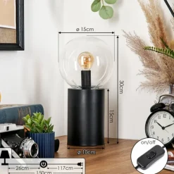 Gastor Boule lumineuse, Lampe de bureau, Lampe à poser Clair, 1 lumière
