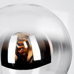 Gastor Boule lumineuse, Lampe de bureau, Lampe à poser Chrome, Clair, Fumé, 1 lumière