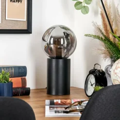 Gastor Boule lumineuse, Lampe de bureau, Lampe à poser Fumé, 1 lumière