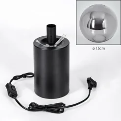 Gastor Boule lumineuse, Lampe de bureau, Lampe à poser Fumé, 1 lumière