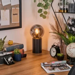Gastor Boule lumineuse, Lampe de bureau, Lampe à poser Fumé, 1 lumière