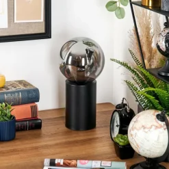 Gastor Boule lumineuse, Lampe de bureau, Lampe à poser Fumé, 1 lumière