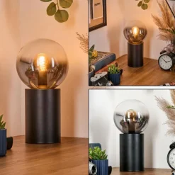 Gastor Boule lumineuse, Lampe de bureau, Lampe à poser Clair, Fumé, 1 lumière