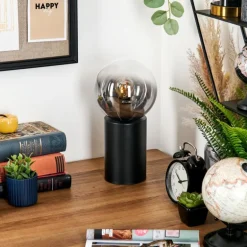 Gastor Boule lumineuse, Lampe de bureau, Lampe à poser Clair, Fumé, 1 lumière