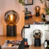 Gastor Boule lumineuse, Lampe de bureau, Lampe à poser Chrome, Fumé, 1 lumière