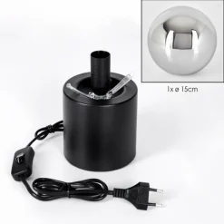 Gastor Boule lumineuse, Lampe de bureau, Lampe à poser Chrome, Fumé, 1 lumière
