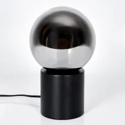Gastor Boule lumineuse, Lampe de bureau, Lampe à poser Chrome, Fumé, 1 lumière