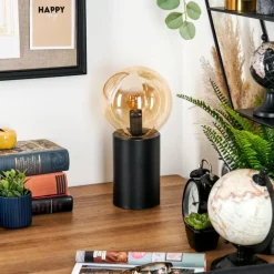 Gastor Boule lumineuse, Lampe de bureau, Lampe à poser Ambre, 1 lumière