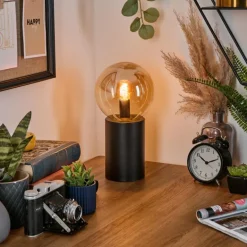 Gastor Boule lumineuse, Lampe de bureau, Lampe à poser Ambre, 1 lumière