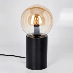 Gastor Boule lumineuse, Lampe de bureau, Lampe à poser Ambre, 1 lumière