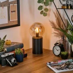 Gastor Boule lumineuse, Lampe de bureau, Lampe à poser Ambre, 1 lumière