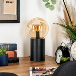 Gastor Boule lumineuse, Lampe de bureau, Lampe à poser Ambre, 1 lumière