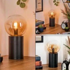 Gastor Boule lumineuse, Lampe de bureau, Lampe à poser Ambre, Clair, 1 lumière