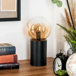 Gastor Boule lumineuse, Lampe de bureau, Lampe à poser Ambre, Clair, 1 lumière