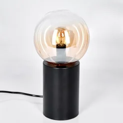 Gastor Boule lumineuse, Lampe de bureau, Lampe à poser Ambre, Clair, 1 lumière