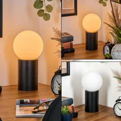 Gastor Boule lumineuse, Lampe de bureau, Lampe à poser Blanc, 1 lumière