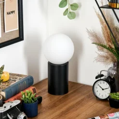 Gastor Boule lumineuse, Lampe de bureau, Lampe à poser Blanc, 1 lumière