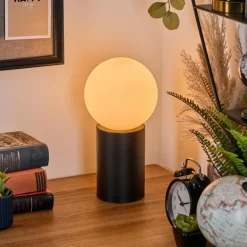 Gastor Boule lumineuse, Lampe de bureau, Lampe à poser Blanc, 1 lumière