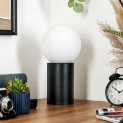 Gastor Boule lumineuse, Lampe de bureau, Lampe à poser Blanc, 1 lumière