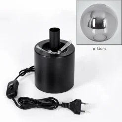 Gastor Boule lumineuse, Lampe de bureau, Lampe à poser Fumé, 1 lumière
