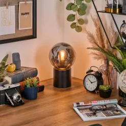 Gastor Boule lumineuse, Lampe de bureau, Lampe à poser Fumé, 1 lumière