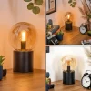 Gastor Boule lumineuse, Lampe de bureau, Lampe à poser Ambre, 1 lumière