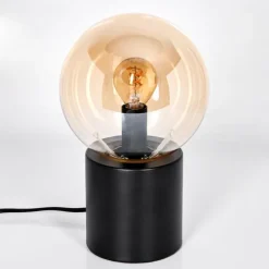Gastor Boule lumineuse, Lampe de bureau, Lampe à poser Ambre, 1 lumière