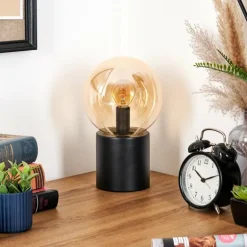Gastor Boule lumineuse, Lampe de bureau, Lampe à poser Ambre, 1 lumière