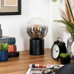 Gastor Boule lumineuse, Lampe de bureau, Lampe à poser Clair, Fumé, 1 lumière