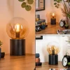 Gastor Boule lumineuse, Lampe de bureau, Lampe à poser Ambre, Clair, 1 lumière