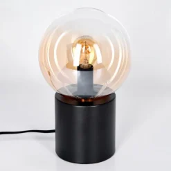 Gastor Boule lumineuse, Lampe de bureau, Lampe à poser Ambre, Clair, 1 lumière
