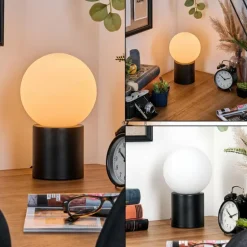 Gastor Boule lumineuse, Lampe de bureau, Lampe à poser 15 cm Blanc, 1 lumière