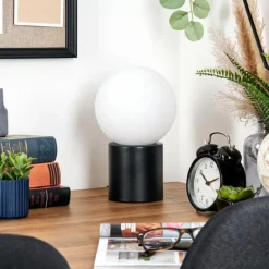 Gastor Boule lumineuse, Lampe de bureau, Lampe à poser 15 cm Blanc, 1 lumière