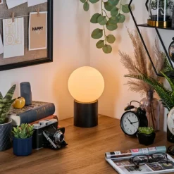 Gastor Boule lumineuse, Lampe de bureau, Lampe à poser 15 cm Blanc, 1 lumière