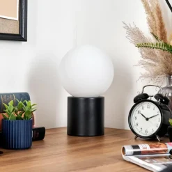 Gastor Boule lumineuse, Lampe de bureau, Lampe à poser 15 cm Blanc, 1 lumière