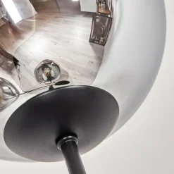 Gastor Boule lumineuse, Lampadaire Chrome, Clair, Fumé, 3 lumières