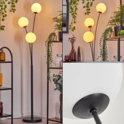 Gastor Boule lumineuse, Lampadaire Blanc, 3 lumières