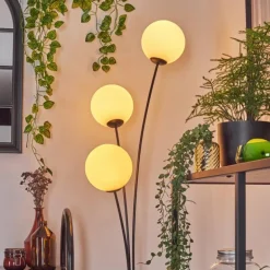 Gastor Boule lumineuse, Lampadaire Blanc, 3 lumières