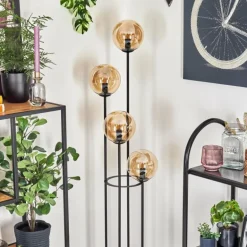 Gastor Lampadaire 30 cm Ambre, 4 lumières