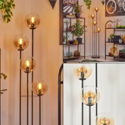 Gastor Lampadaire 30 cm Ambre, Clair, 4 lumières