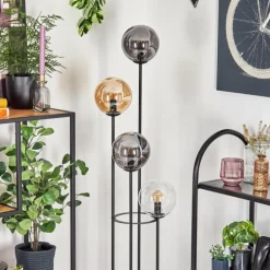 Gastor Lampadaire 30 cm Ambre, Clair, Fumé, 4 lumières