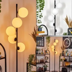Gastor Lampadaire 33 cm Blanc, 5 lumières