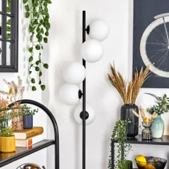 Gastor Lampadaire 33 cm Blanc, 5 lumières