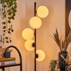 Gastor Lampadaire 33 cm Blanc, 5 lumières